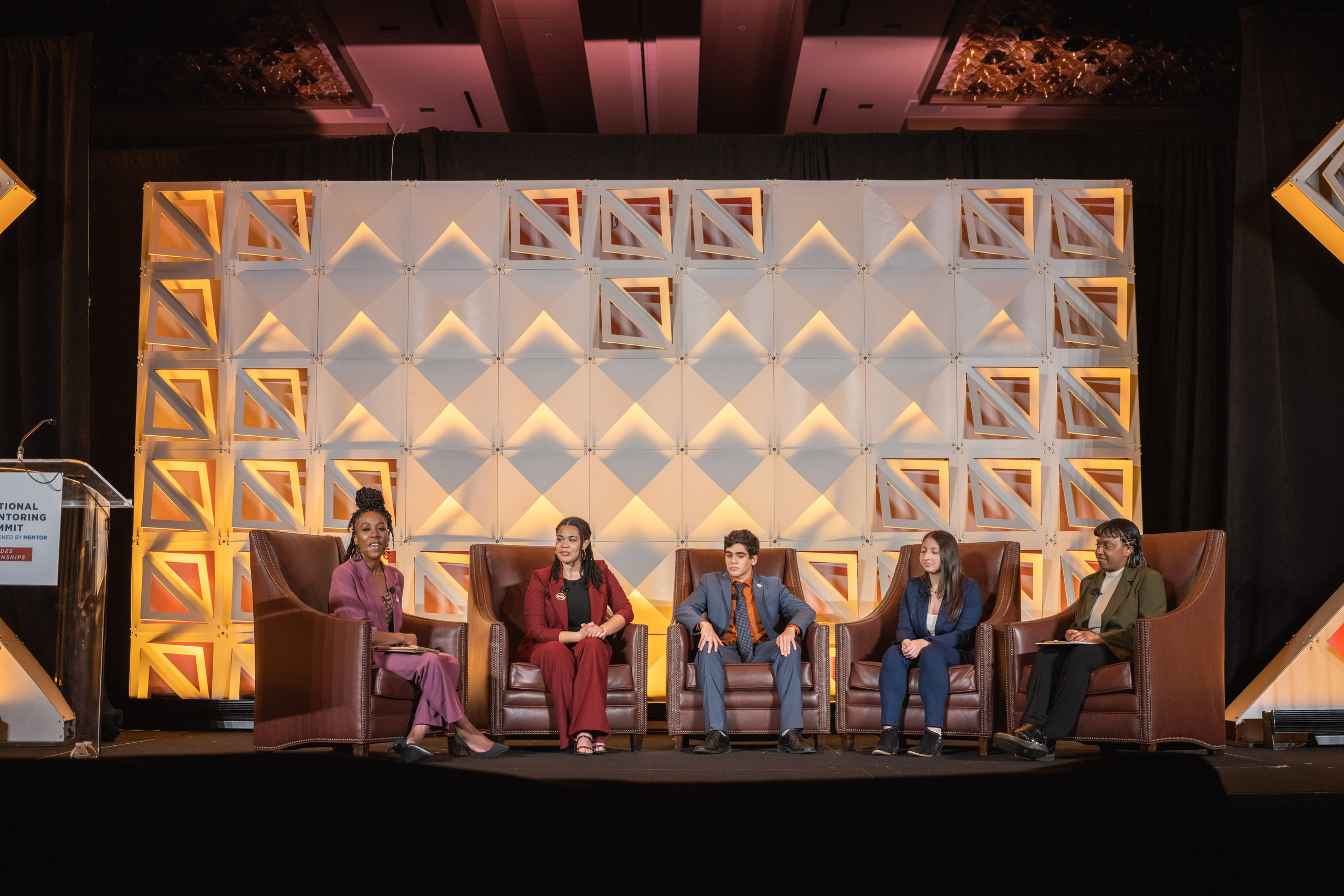 Theater variant, panel on stage.