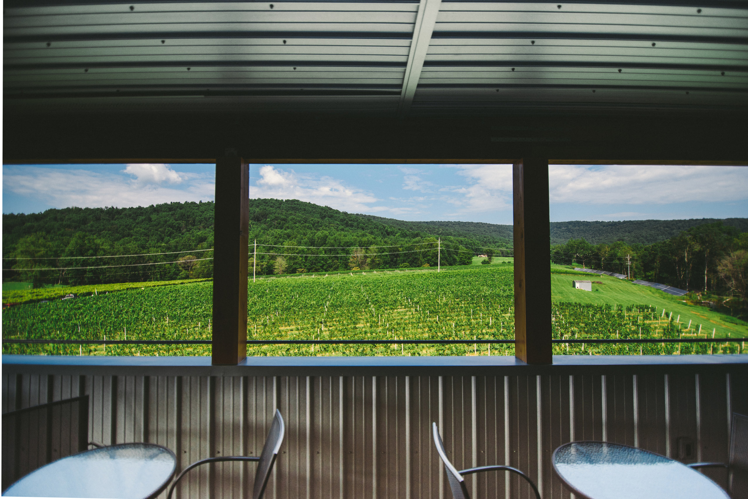 Deck and the valley beyond.