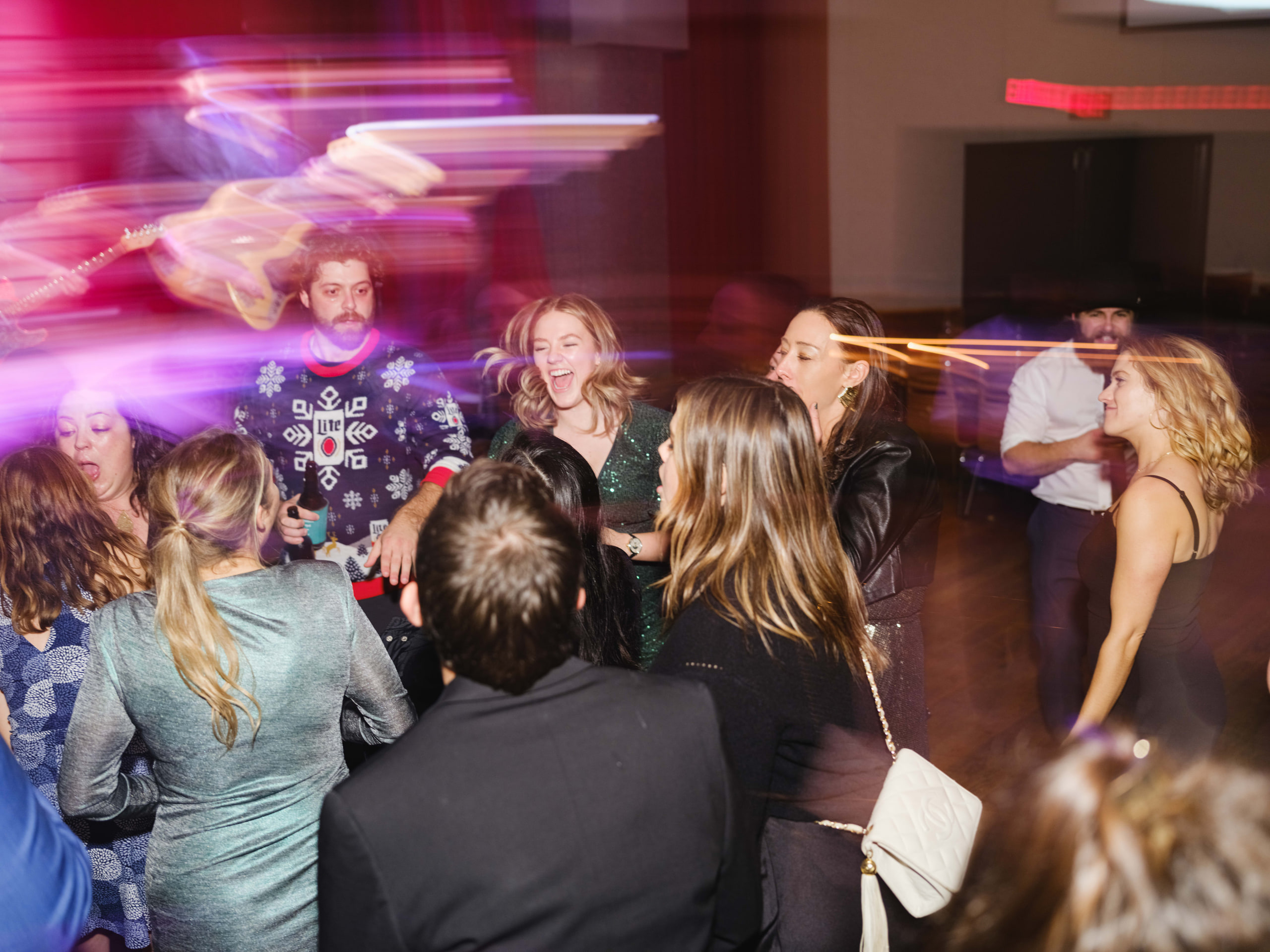 Dance floor wide, the whole room in it.
