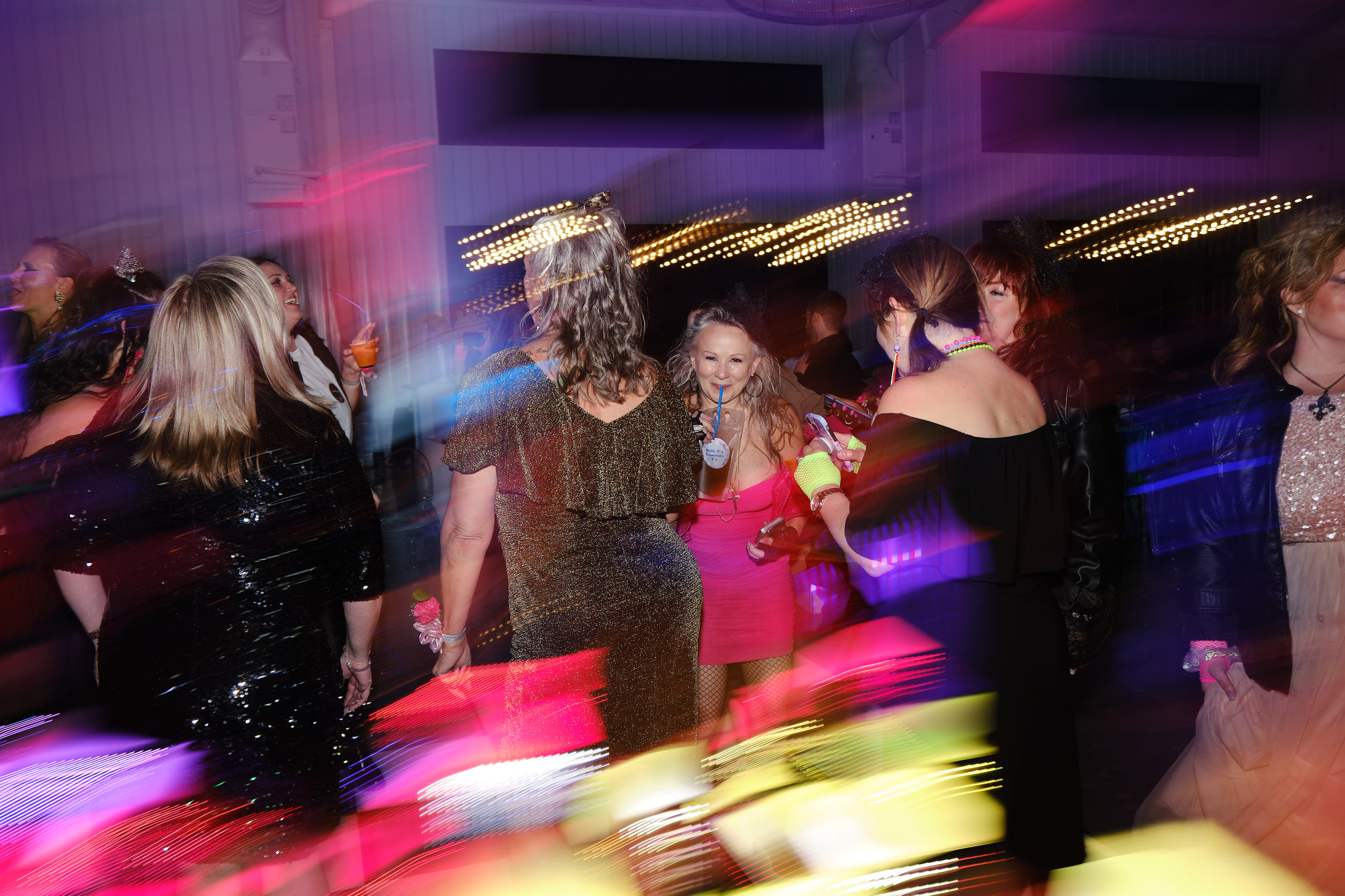 Motion blur, color trails.