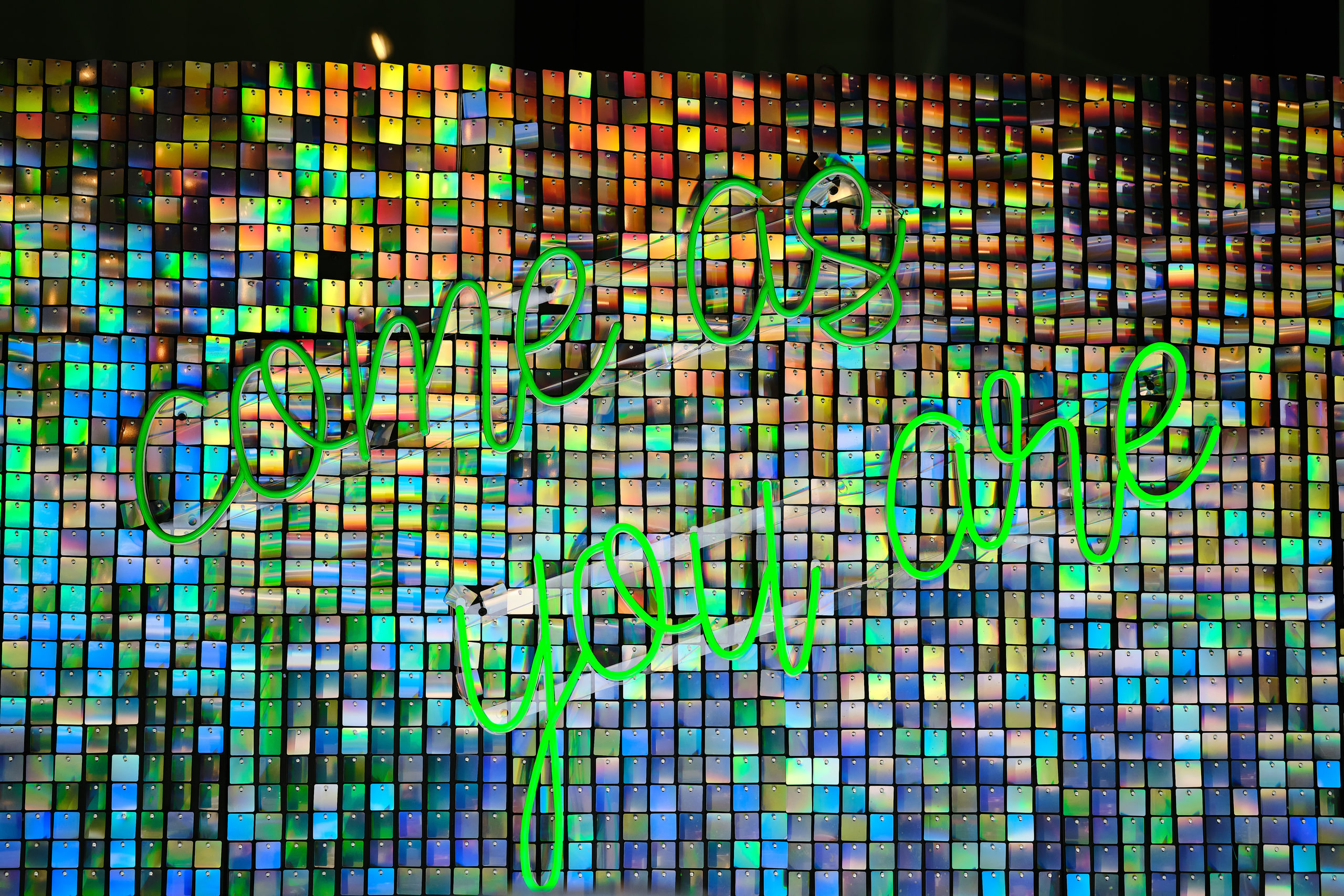 Sequin wall, texture.