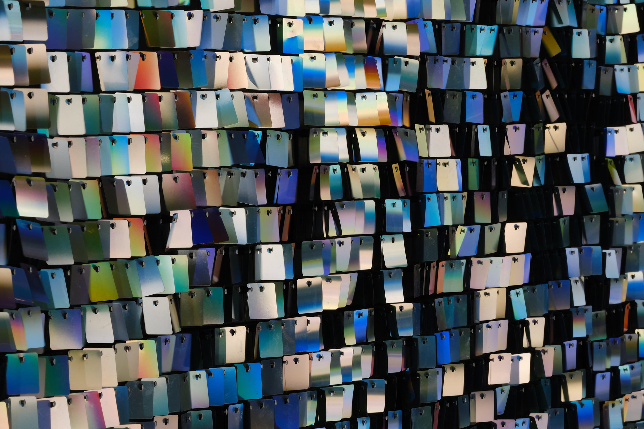 Color swatch wall, bands of color.