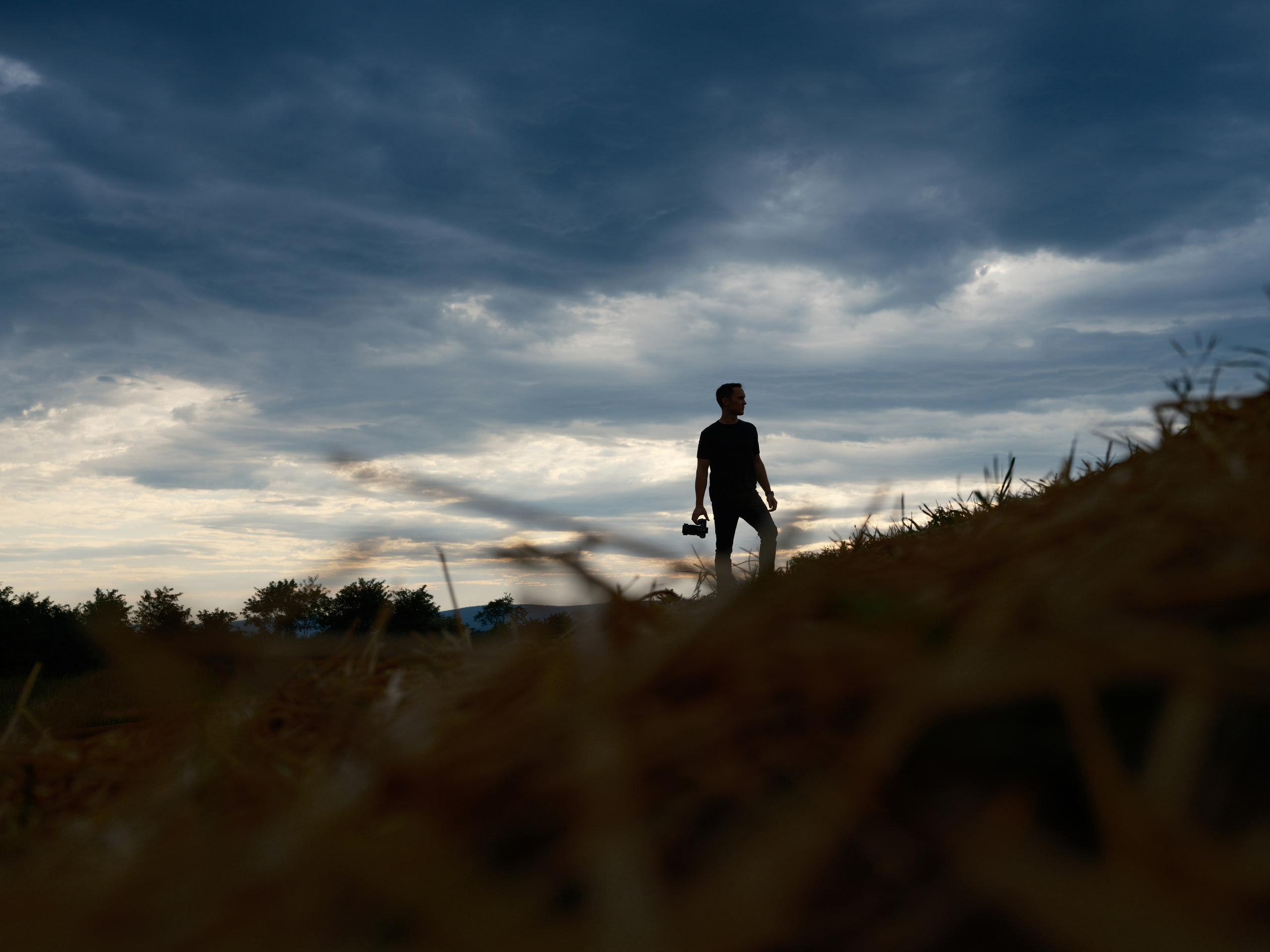 Lone silhouette, long horizon.